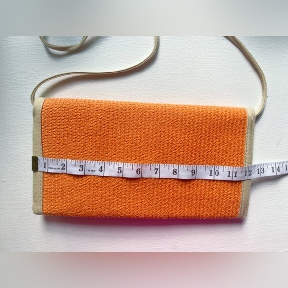 New Directions Orange and Tan Clutch - Picture 5 of 9